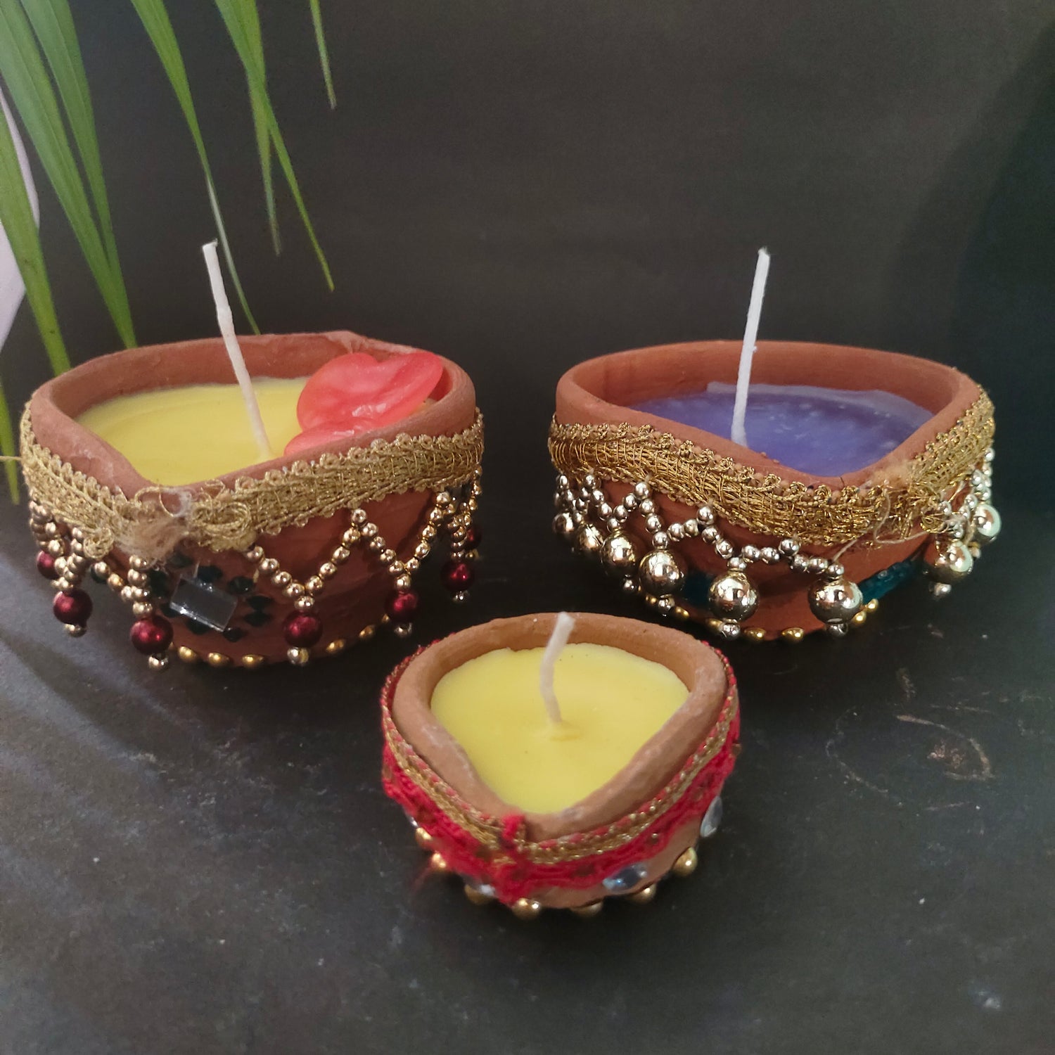 Hand Craft Diya With Scented Aroma Wax