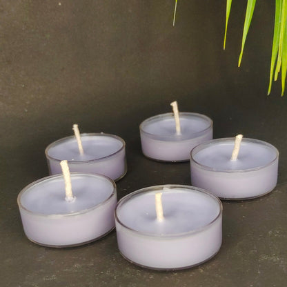 Pack of 5 Transparent Candles in a stunning violet color