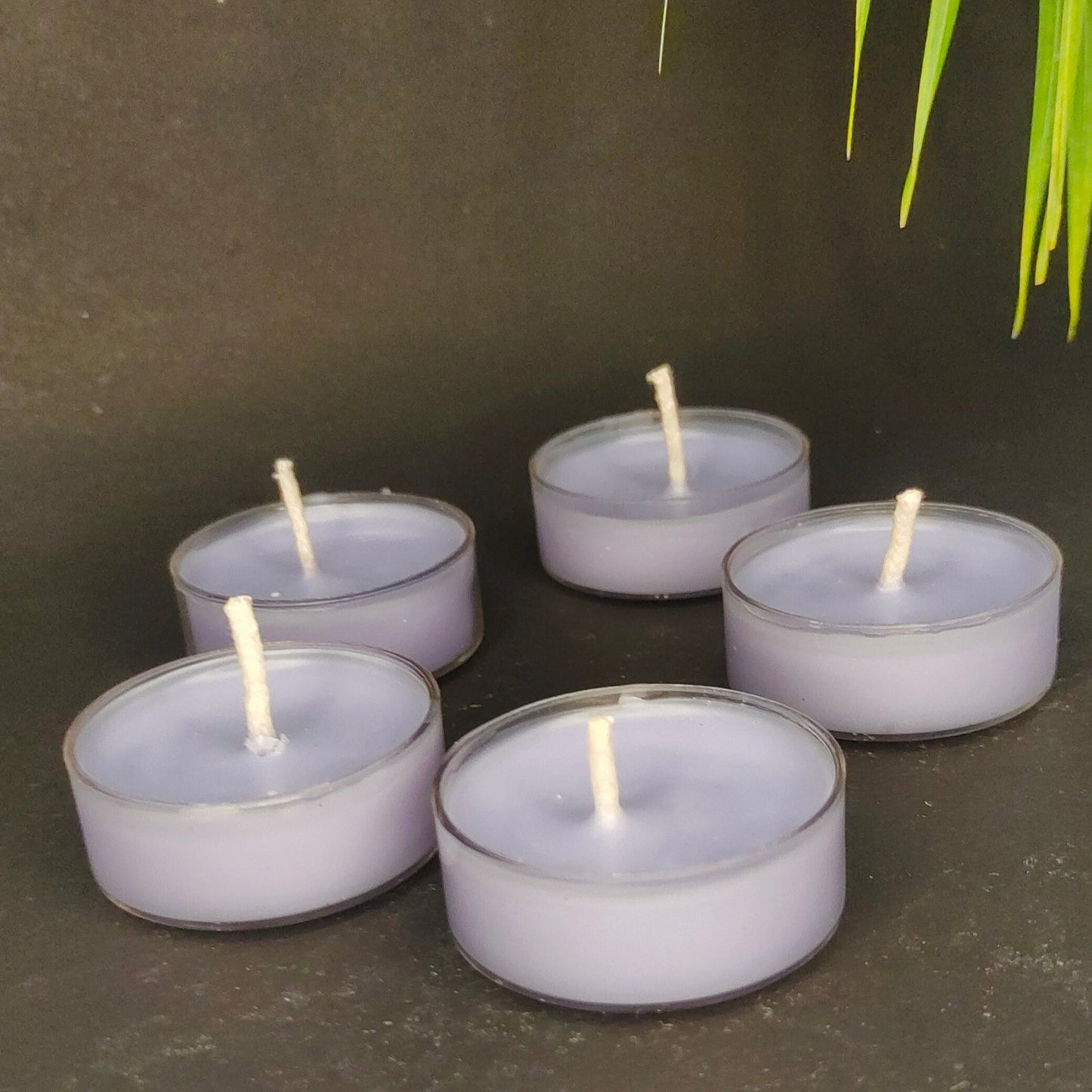 Pack of 5 Transparent Candles in a stunning violet color