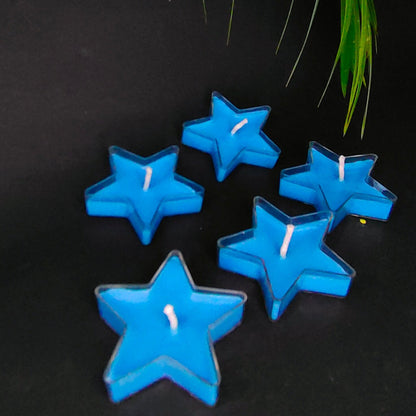 Pack Of 5 Star transparent Aroma Candles