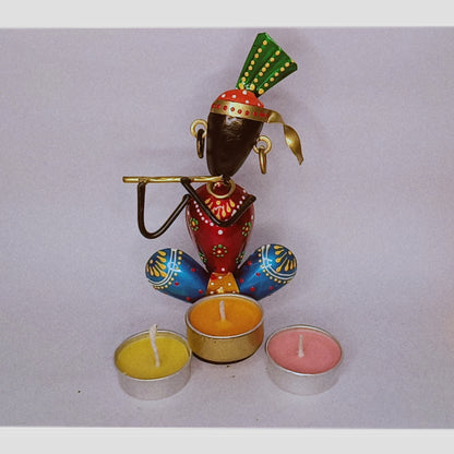 Hand Craft Krishna Tea Light Scented Candel Show piece