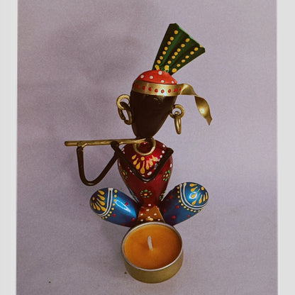 Hand Craft Krishna Tea Light Scented Candel Show piece